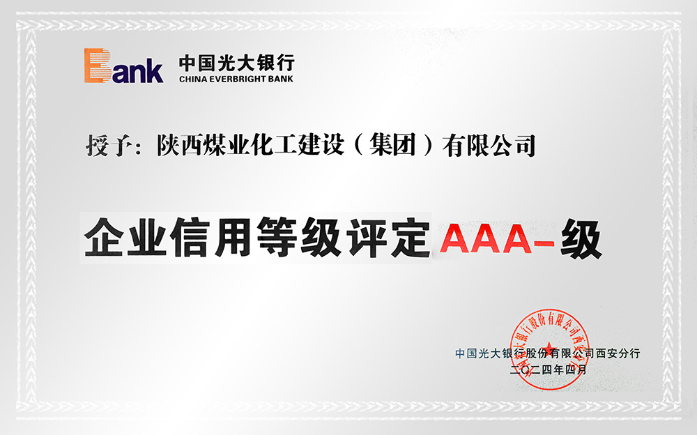 企業(yè)信用等級AAA-、AA+級