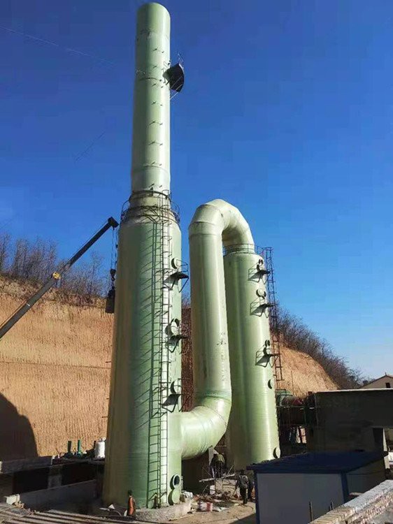 玻璃鋼凈化塔噴淋除塵鍋爐房磚窯廠空氣處理脫硫脫硝
